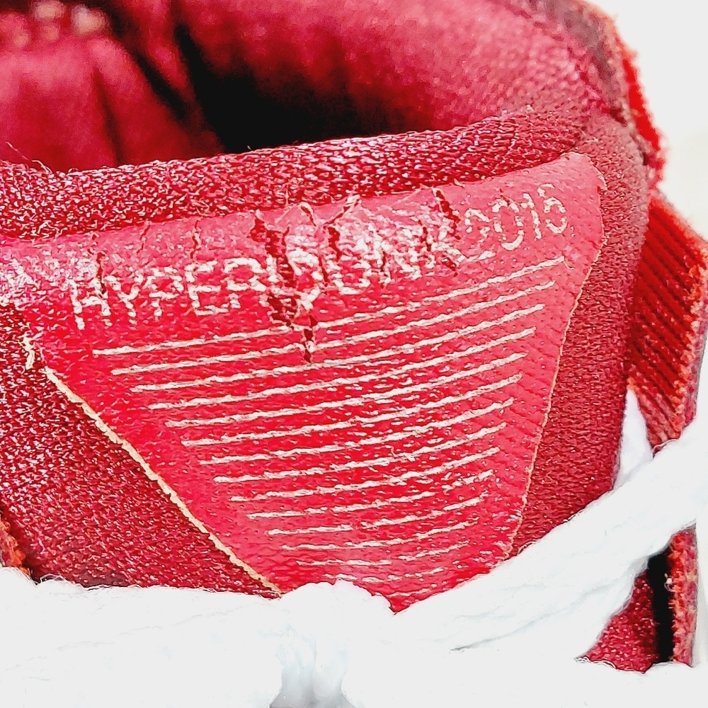 Nike Hyperdunk Red White Logo Lace Up High Top Athletic Basketball Sneakers D170 - Picture 9 of 13